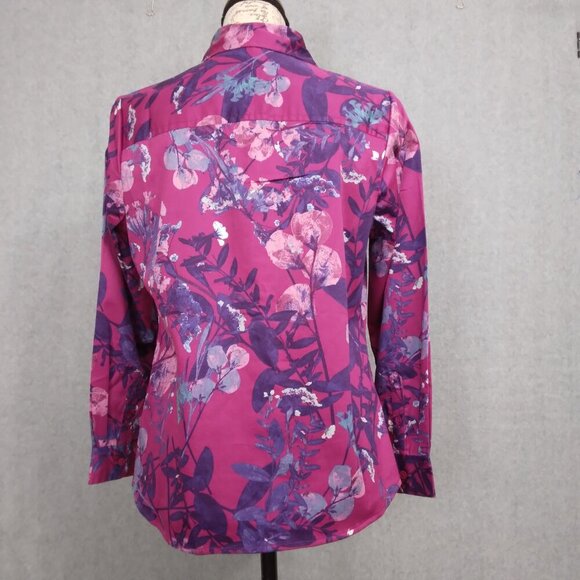 Appleseed's | NWOT Bundle of 2 Floral Cotton Button Up Blouse | Size 8P - Picture 8 of 12